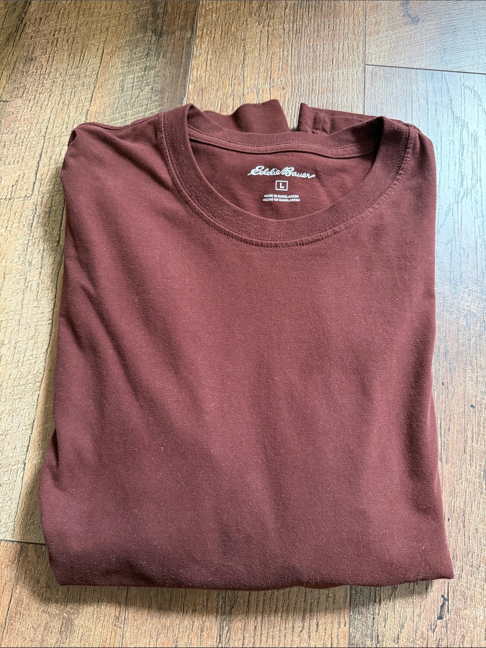 Eddie Bauer Men’s Short-Sleeve Crewneck T-Shirt in Maroon